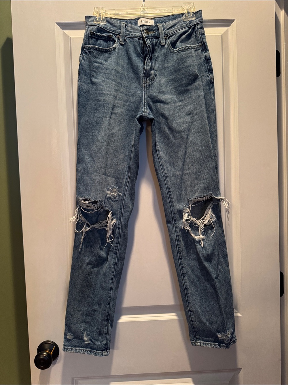 pistola Light Blue Ripped Skinny Jeans